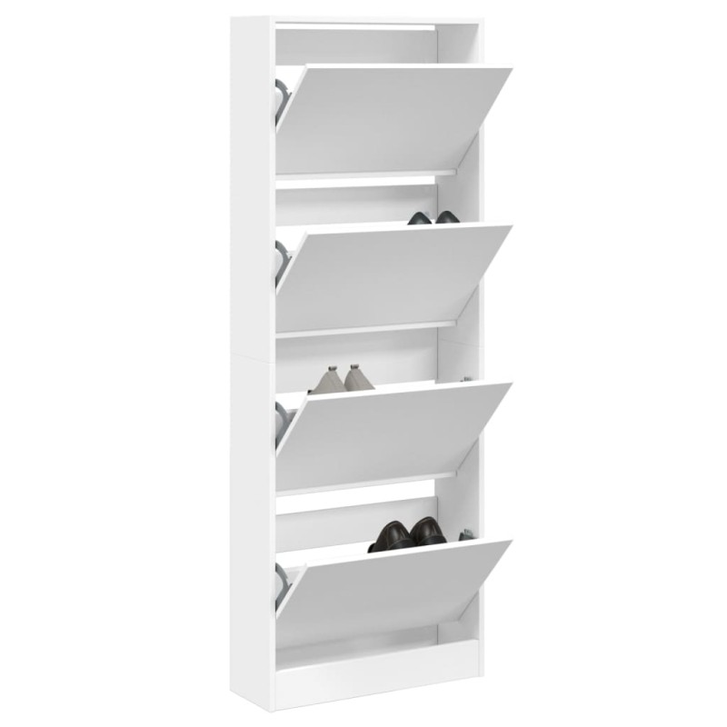 Sapateira 60x21x163,5 cm derivados de madeira branco-Sapateiras e organizadores-Home Retail