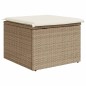 Banco de jardim com almofada 55x55x37 cm vime PE bege