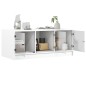 Mesa de centro c/ portas de vidro 102x50x42 cm branco