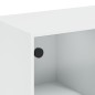 Mesa de centro c/ portas de vidro 102x50x42 cm branco