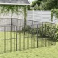 Parque para cães com 20 painéis aço galvanizado preto