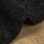 Tapete shaggy de pelo alto PAMPLONA 120x120 cm preto