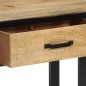 Mesa consola 110x30x75 cm madeira de mangueira áspera maciça