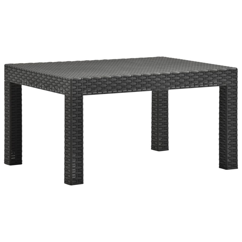 Mesa de jardim 58x58x41 cm vime PP antracite-Mesas de jardim-Home Retail