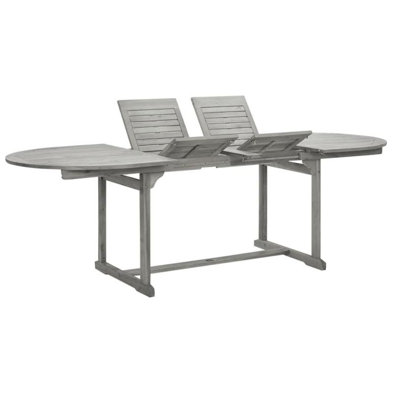 Mesa de jantar p/ jardim (160-240)x100x75 cm acácia maciça-Mesas de jardim-Home Retail