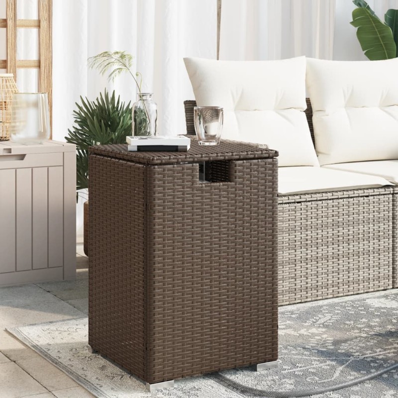 Cobertura para botija de gás 40x40x60 cm vime PE castanho-Mesas de jardim-Home Retail