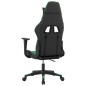 Cadeira gaming massagens couro artificial preto e verde