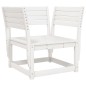 5 pcs conjunto lounge de jardim madeira de pinho maciça branco