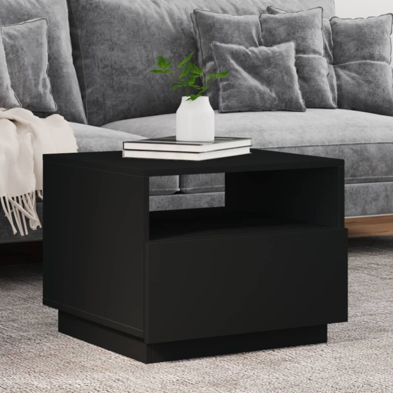 Mesa de centro com luzes LED 50x49x40 cm preto-Mesas de centro-Home Retail