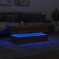 Mesa de centro com luzes LED 90x50x40 cm carvalho castanho