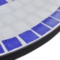 Mesa de bistrô 60 cm mosaico azul e branco