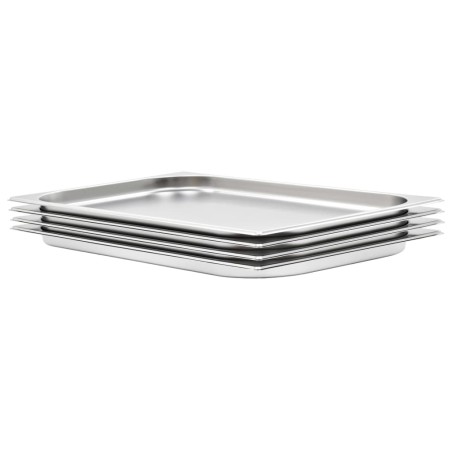 Recipientes gastronorm 4 pcs GN 1/1 20 mm aço inoxidável