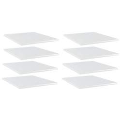 Prateleiras para estante 8 pcs derivados de madeira branco