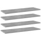 Prateleiras para estante 4 pcs 60x20x1,5cm contraplacado cinza