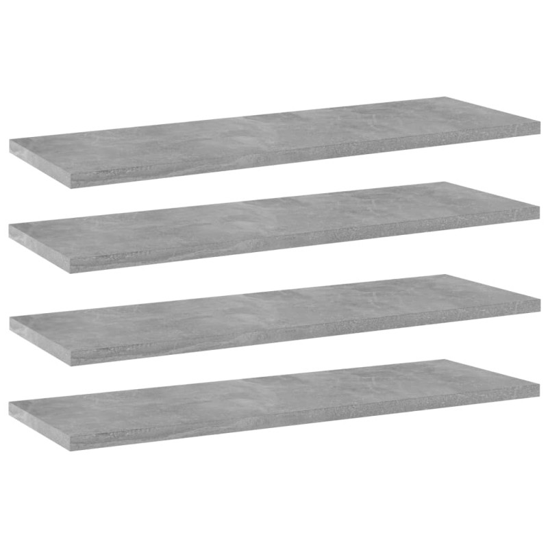 Prateleiras para estante 4 pcs 60x20x1,5cm contraplacado cinza-Estantes-Home Retail