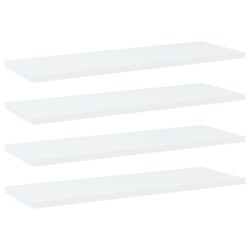 Prateleiras para estante 4 pcs derivados de madeira branco