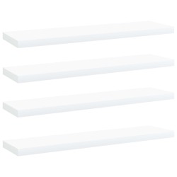 Prateleiras para estante 4 pcs 40x10x1,5cm contraplacado branco