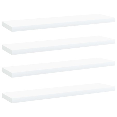 Prateleiras para estante 4 pcs 40x10x1,5cm contraplacado branco