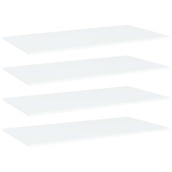 Prateleiras para estante 4 pcs 80x20x1,5cm contraplacado branco