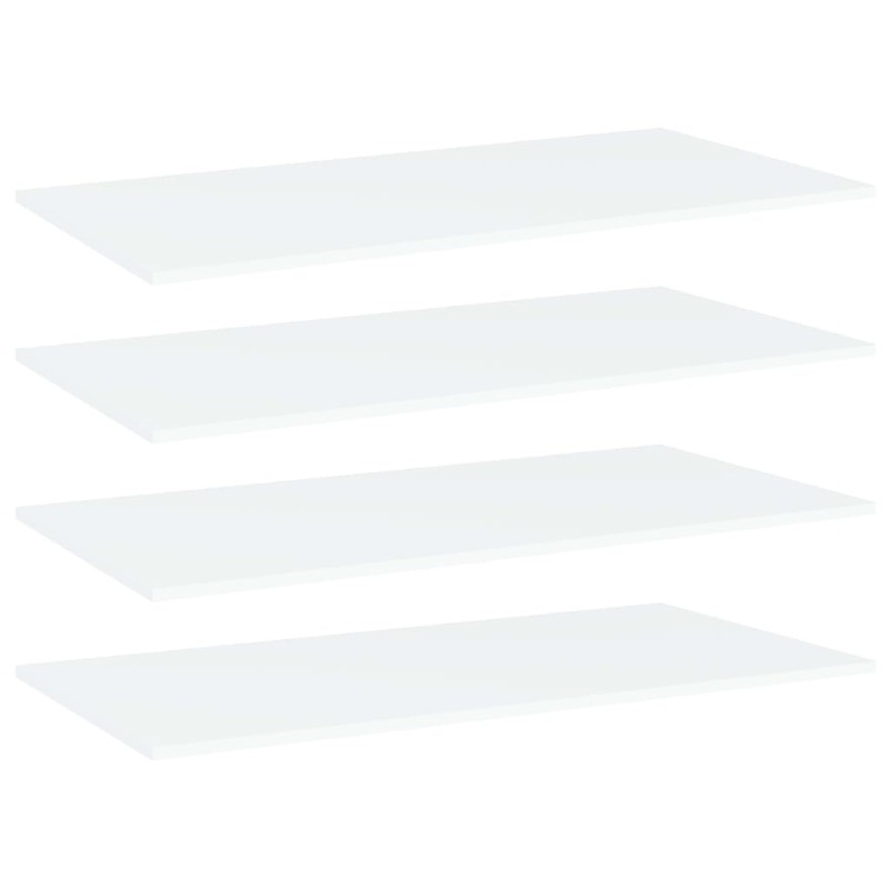 Prateleiras para estante 4 pcs 80x20x1,5cm contraplacado branco-Estantes-Home Retail