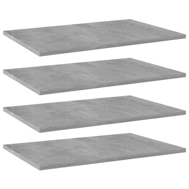 Prateleiras para estante 4 pcs derivados de madeira cinza-Estantes-Home Retail