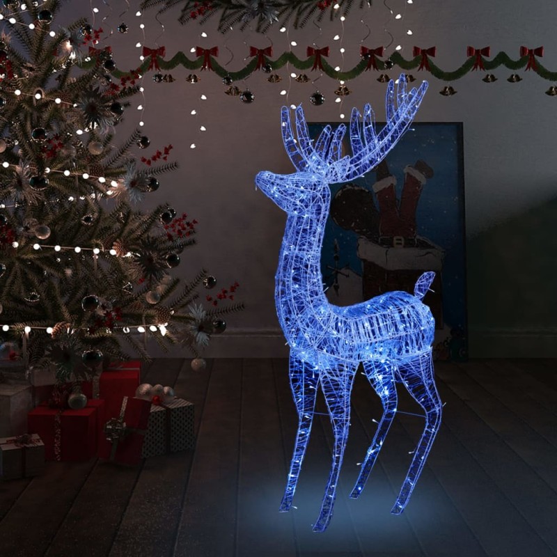 Rena de Natal XXL 250 luzes LED azuis 180 cm acrílico-Luzes de Natal-Home Retail