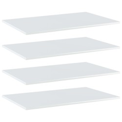 Prateleiras estante 4pcs 80x50x1,5cm contrapl. branco brilhante