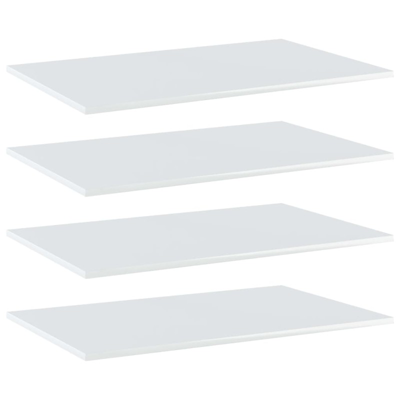 Prateleiras estante 4pcs 80x50x1,5cm contrapl. branco brilhante-Estantes-Home Retail