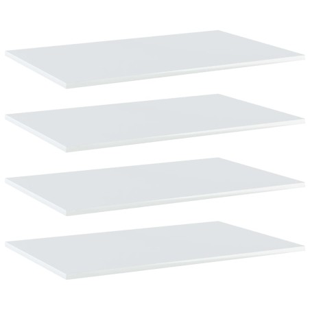 Prateleiras estante 4pcs 80x50x1,5cm contrapl. branco brilhante