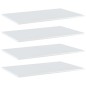 Prateleiras estante 4pcs 80x50x1,5cm contrapl. branco brilhante