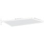 Prateleiras estante 4pcs 80x50x1,5cm contrapl. branco brilhante