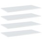 Prateleiras para estante 4 pcs 80x40x1,5cm contraplacado branco