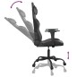 Cadeira gaming massagens couro artificial preto e cinzento