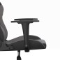 Cadeira gaming massagens couro artificial preto e cinzento