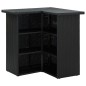 Mesa bar de canto 100x50x105 cm vime PE preto