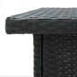 Mesa bar de canto 100x50x105 cm vime PE preto