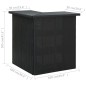 Mesa bar de canto 100x50x105 cm vime PE preto