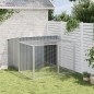 Casota p/ cães c/ parque 153x194x110 cm aço galvaniz. antracite