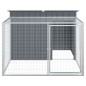 Casota p/ cães c/ parque 153x194x110 cm aço galvaniz. antracite