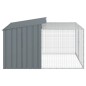 Casota p/ cães c/ parque 153x194x110 cm aço galvaniz. antracite