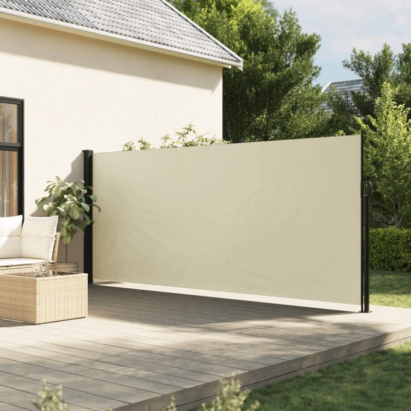 Toldo lateral retrátil 180x300 cm cor creme-Guarda-sóis e telas de varanda-Home Retail