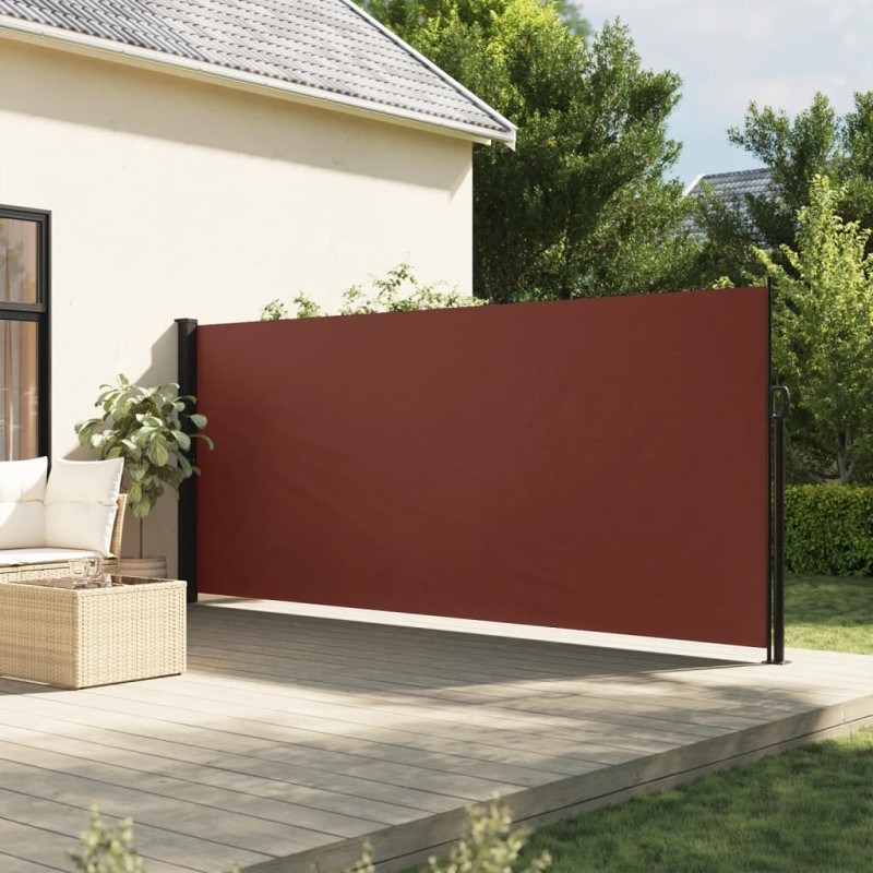 Toldo lateral retrátil 160x300 cm castanho-Guarda-sóis e telas de varanda-Home Retail