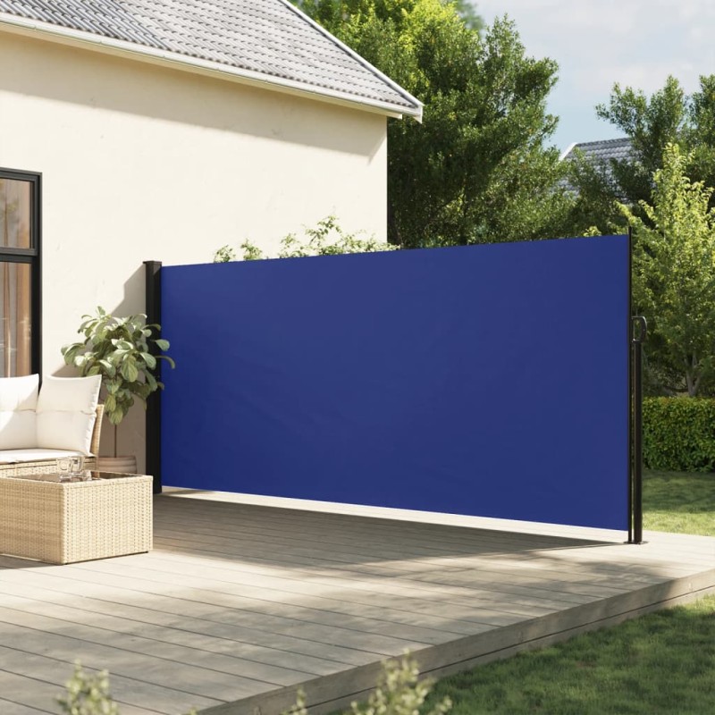 Toldo lateral retrátil 160x500 cm azul-Guarda-sóis e telas de varanda-Home Retail