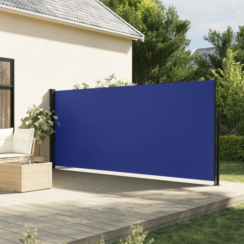 Toldo lateral retrátil 180x500 cm azul-Guarda-sóis e telas de varanda-Home Retail