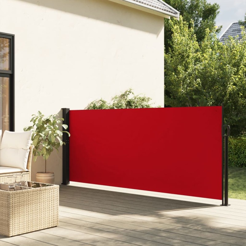 Toldo lateral retrátil 120x600 cm vermelho-Guarda-sóis e telas de varanda-Home Retail