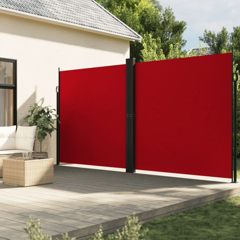 Toldo lateral retrátil 220x1200 cm vermelho-Guarda-sóis e telas de varanda-Home Retail