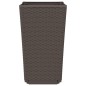 Vasos/floreiras 2 pcs 32,5x32,5x57 cm PP castanho