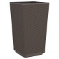 Vasos/floreiras 2 pcs 32,5x32,5x57 cm PP castanho