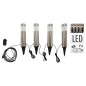 ProGarden Luzes LED para jardim 4 pcs 6,3x37,5 cm