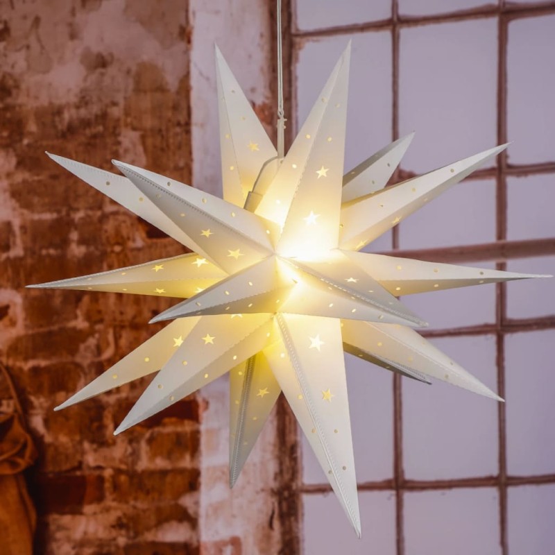 HI Estrela lanterna de natal com luzes LED 58 cm-Luzes de Natal-Home Retail